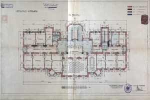 r. 1908 - plán půdorysu přízemí radnice.jpg